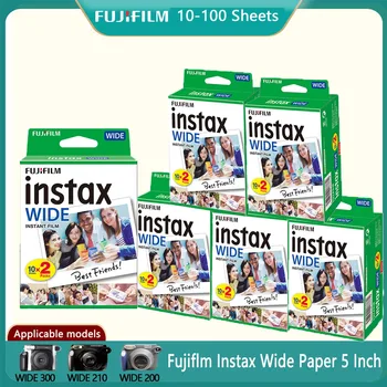 10-200 Listy Instax Film Pro Fujifilm Instax WIDE 300 210 200 100 500AF Instant Film Fotoaparát, 5 Palců Instax Wide Film, Fotografický Papír