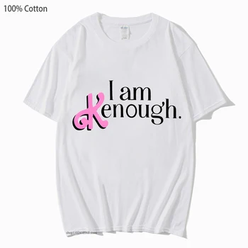 Jsem Kenough Tričko Barbenheimer Hot Pink cartoon T-košile 100% Bavlna Tričko Mužů Letní Měkké Trička Příležitostné O-neck Šaty Ženy