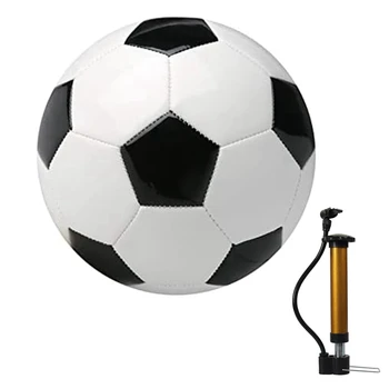 Velikost 5 Fotbal Míče Klasický Fotbalový Míč Set - Obsahuje Velikosti 5 Čerpadlo S Jehlou Ideální Pro Školení, Ligových Zápasů A Dárkové Odolné