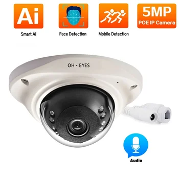 5MP CCTV POE IP Kamera Dome Venkovní Vodotěsné Ulici Audio Záznam Domů Stropní Kamery pro POE NVR Bezpečnostní Systém