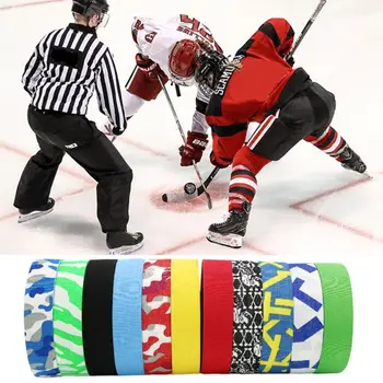2,5 cm*25 m Ice Hockey Grip Pásky Multifunkční Anti-slip Barevné Sportovní Sport Páska Polyester odolný proti Opotřebení Hokejky Pásky
