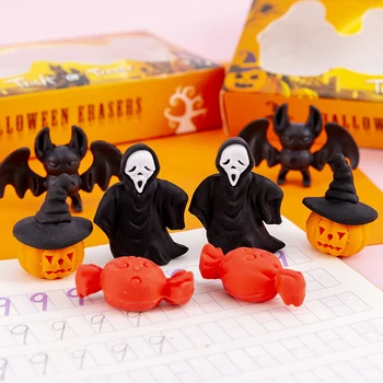 Kreativní Mini Kreslený Měkké Gumy Odolná Tužka Halloween Gumy Děti, Studenty, Školy, Zábavné Psací Potřeby Korekce Dodávky