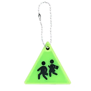 Noční Jízda klíčenka Ornament správný Převodový Trojúhelník Reflexní Značky Tašky pro Kočárky, invalidní Vozík