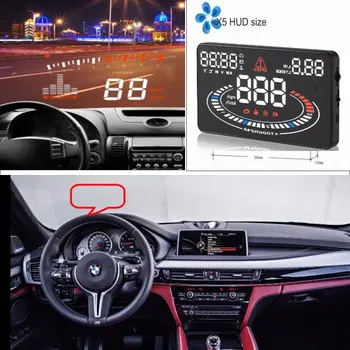 Pro BMW X1/X3/X5 2009-2019 Auto HUD Head-Up Displej AUTO HUD OBD Refkecting Sklo Obrazovky Bezpečné Jízdy Obrazovky Projektoru