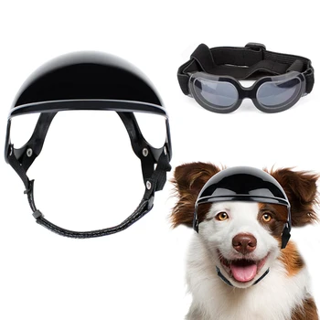 Pet Pes, Helmu, Brýle, Sadu Uv Ochranu, Sluneční Brýle, Motocykl, Bezpečnost, Klobouk S Nastavitelným Páskem Pro Oční Ochranu Hlavy