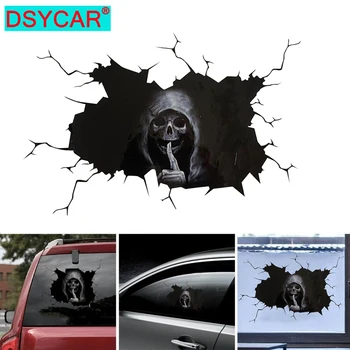 DSYCAR Halloween Auto Samolepky, 3D Děsivé Silent Lebky Nálepka Vodotěsné Vyměnitelné Obtisk pro Auto,Okno,Domácí Výzdoba