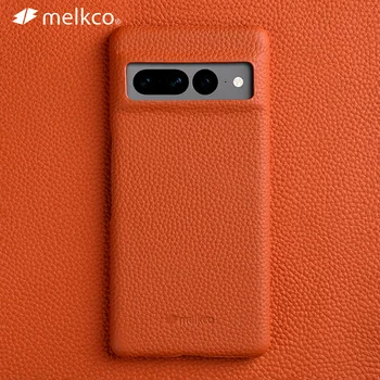 Melkco Premium Originální Kožené Pouzdro pro Google Pixel 7 Pro 5G Luxusní Módní Obchodní Přírodní Hovězí kůže Telefon Případech zahrnovat