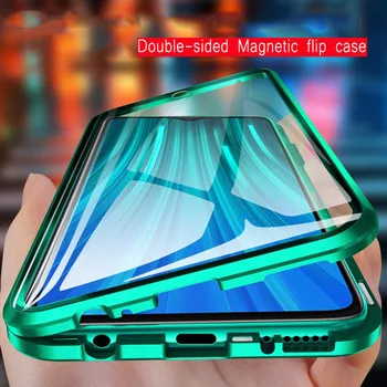 360 Plnou Ochranu Magnetické Pouzdro Pro Samsung Galaxy A71 A51 A70 S23 M31 A12 A32 A52 A22 A13 M21 S22 M32 A53 A33 Dvojité Sklo
