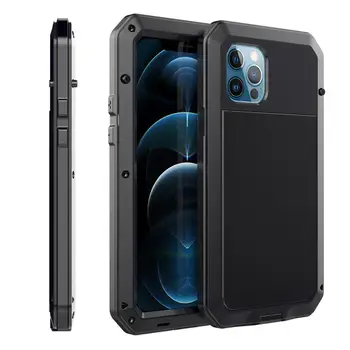 Ultra Cool Heavy Duty Plnou Ochranu Kovových Brnění Telefon Pouzdro Pro iPhone 12 Nárazuvzdorný Kryt Pro iPhone 12 Pro Max 12 Mini Coque