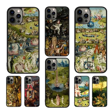 Hieronymus Bosch Art Painting Mobilní Telefon Případech Kryt Pro iPhone 15 14 12 13 mini 11 Pro MAX XR XS apple 7 8 Plus SE2020 Coque