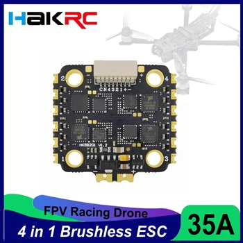 HAKRC 35A BLHeli-32 8BIT 4 v 1 Regulátor Rychlosti DShot150/300/600 PWM 2-6S Brushless ESC pro RC FPV Racing Drone Lift off