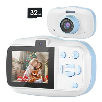 Děti Fotoaparát Vodotěsný 1080P Mini Selfie Dítě Hračky Digitální Fotoaparáty 32G Videokameru Hračky Děti Dárek k Narozeninám-B