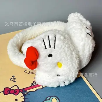 Sanrio Nové Zimní Chrániče sluchu Ear Teplejší Hello Kitty Kreslený Roztomilý Teplé Cyklistika Studené Plyšové Nemrznoucí Chrániče Dívka Dárek