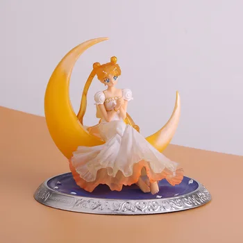 Japonské Anime Obrázek velké základny Sailor Moon Jstarry nebe dívka kawaiii model PVC Statické cuteToys pro chlapce, dívka, stůl dekor