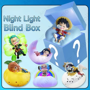 OP Luffy Zoro Nami Sanji Noční Světlo Anime Postava Lampy Měkké Světlo Ložnice Noční Světlo LED Pokoj Děti Hračky Dárek