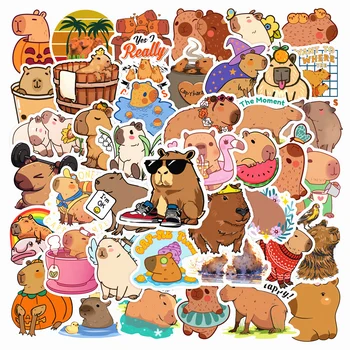 10/30/50KS Nové DIY Kapybara Zvířat Nálepka Cartoon Creative Anime iPad psací Stůl Zavazadla Kytaru Auto Dekorace Vodotěsné Velkoobchod