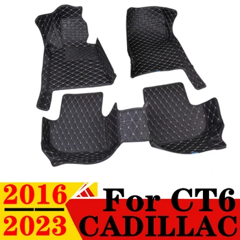 Auto Koberečky Pro Cadillac CT6 2016 2017-2023 Vodotěsné XPE Kožené Custom Fit Přední A Zadní FloorLiner Kryt Auto Díly Koberec
