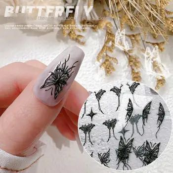 Duté Motýl samolepící Manikúra Příslušenství Nail Art Dekorace Butterfly Nehty Samolepky Hvězdy, Obtisky na Nehty