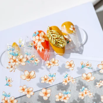 Květiny Série 5D Měkké Reliéfy Samolepící Nail Art Dekorace Samolepky Jemné Módní 3D Obtisky na Nehty Velkoobchodní Dropshipping