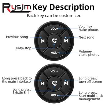 Nové 5 Klíčů Bezdrátové Tlačítko Media Dálkový Ovladač Autem na Kole Volantu MP3 Hudba Play Pro IOS, Android Telefon, Tablet
