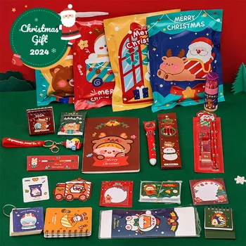 Dětský Vánoční Dárek, Překvapení, Box Vánoční Šablony Sady Kreslený Šťastné Batoh Pro Dívky, Chlapci, dětské Odměny, Školní Kancelářské Potřeby