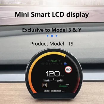 Nové Mini HUD Pro Tesla Model 3 Y Auto Metr LCD Displej najetých Kilometrů, Rychlost, Otevřené Dveře Informatiom Digitální přístrojová deska Displej Upgrady