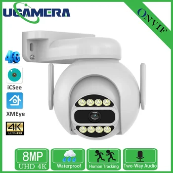 4G 8MP 4MP Surveillacne AI Lidské Kamera Audio CCTV Venkovní Digitální Noční Vidění Bezdrátové Kamery