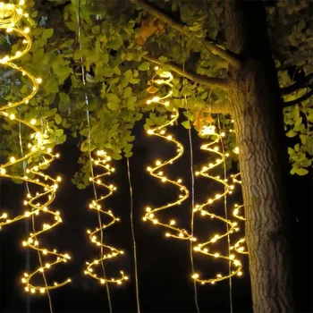 Venkovní Spirála Ratanový Révy Větev Světla 75CM Vánoční Rostlina, Strom, Větve, které Visí Věnec Světla Svatební Party Řetězec Víla Světla