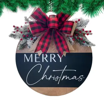 Veselé Vánoce Znamení Dřevěné Vánoční Přední Dveře Znamení Slavnostní Dveře Znamení Pro Domácí Trvanlivé Vánoční Dveře Nápis Vánoční