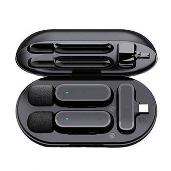 K61 Bezdrátový Klopový Mikrofon Přenosný Audio Video Nahrávání Mini Mikrofon pro iPhone, Android, Živé Vysílání Herní Telefon Mic