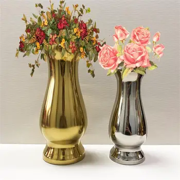Stolní Vázy Minimalistický Styl Robustní Nerezové Oceli Pevné Anti-rez Dekorativní Květinové Vázy pro Domácí