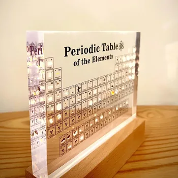 Aqumotic Periodická Tabulka Chemické Prvky, Světlo pravé Kamenné Rudy Dárek pro Vědy Studentů Prvek Exemplář