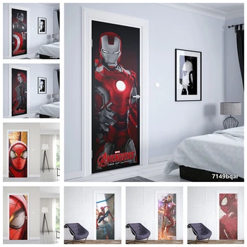 Marvel superhrdina samolepící Dveřní Tapety PVC Home Design Dekorace Nálepka na Zeď Obtisky, Vinyl, kvalitní Plakát Dveře Nálepku