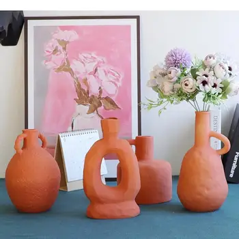 Čisté Barvy Řemesel Keramická Váza Domova Květinové Aranžmá Váza Dekorace Obývací Pokoj Aranžování Květin Kontejner, Dekorace