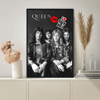 Queen - I Love Rock Plakát Tisk Na Plátno Nástěnné Malby, Bytové Dekorace ( Bez Rámečku )