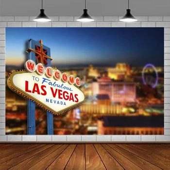 Vítejte V Las Vegas, Fotografie, Fotografie Pozadí, Billboard, Banner, Kasino, Noční Scenérie, Cestování, Dekorace, Pozadí, Banner, Plakát