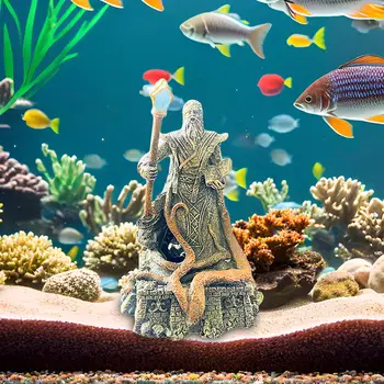 Akvarijní Dekorace Mág Figurka Ryby Nádrže Dekor na Verandu, Dvorek Zahrada
