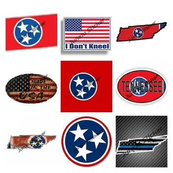 Tennessee Státní Vlajka Samolepka Obtisk Státní Mapa Tennessee Logo Nálepka pro Auto Obtisk Dekorace Vodotěsné PVC lepicí Samolepka