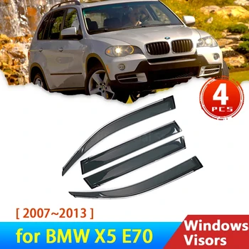 Sklo Pro BMW X5 E70 2007~2013 5-dveřové SUV Příslušenství Deflektory Auto Okenní Clony Clona Deště Obočí Stráže 2008 2012 2011
