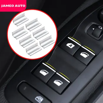 Jameo Auto ABS Chrom, Auto Okna Zvedák Kontrolní Tlačítko Kryt Střihu pro Peugeot 3008 2011 - 2021 Příslušenství 7Pcs/Set