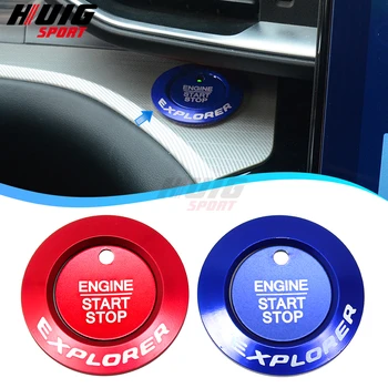 Auto Doplňky Start Stop Motor Push Tlačítko Trim Prsten, Nálepka, Kryt Zapalování Zařízení Pro Ford Explorer 2016 2017 2018 2019