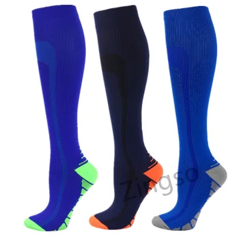 3 Páry Komprese Ponožky Ženy Muži Maratony Oběh Sportovní Otoky Křečové Žíly Cestovní Běží Sportovní Punčochy
