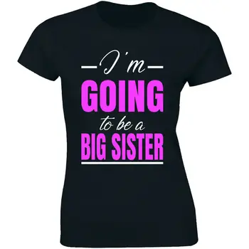 Budu Velká Sestra Těhotenství Oznámení Vtipné Dámské tričko Tee