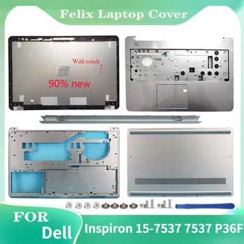 Vhodná Pro Dell Inspiron 15-7537 7537 P36F LCD Zadní Kryt/Dlaní/Dolní Pouzdro/Zadní Kryt/Závěs/Touch stříbrný