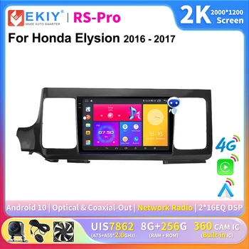 EKIY CarPlay Android Auto Rádio Pro Honda Elysion 2016-2017 Multimediální Video Přehrávač 2K Displej 2din Stereo GPS Navigace DSP