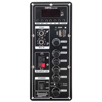 12V Zesilovač Deska Zesilovače Reproduktorů Bluetooth AUX TF-Card U-Disk Nahrávání 6-12Inch 80W Reproduktor Panel Board
