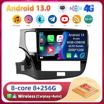 Android13 Carplay auto Auto Rádio Pro Mitsubishi Outlander 3 III GF0W GG0W 2018-2022 Multimediální GPS, Stereo Přehrávač 2din hlavní Jednotky