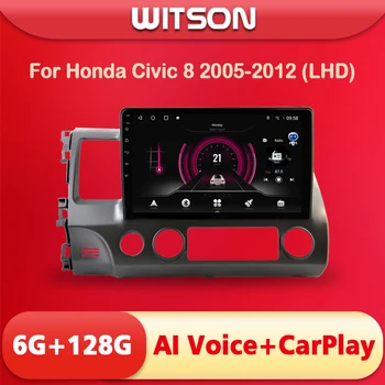 WITSON AI VOICE Android 11 Auto Multimediální Rádio Pro Honda Civic 8 2005 2006 2007 2008 2009 2010 - 2012 Bezdrátové CarPlay 4G Modem