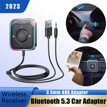 Auto Bluetooth 5.3 Adaptér Enhanced Dual Mic ENC Snížení Hluku, 3,5 mm AUX Adaptér Bluetooth Bezdrátový Přijímač Hands-free Volání