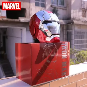 Marvel Iron Man Autoking 1/1 Mk5 Helmu Dálkové Ovládání A Hlasové Ovládání Iron Man Automatická Helmu Masku S Led Světlem Chlapci Vtipný Dárek